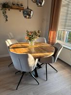 Mango hout eettafel (diameter van 120cm), Huis en Inrichting, Tafels | Eettafels, Ophalen, Rond, Nieuw, Vier personen