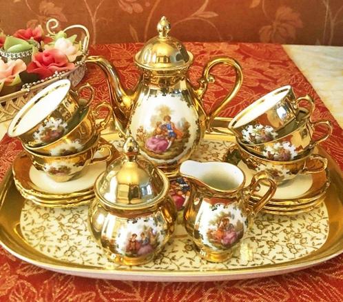 Oud Bavaria mokka servies compleet / theeservies set, Antiek en Kunst, Antiek | Servies compleet, Ophalen of Verzenden