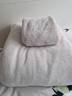 Optidee 1-persoons dekbedovertrek wit/wit, optipluche., Eenpersoons, Wit, Dekbedovertrek, Ophalen of Verzenden