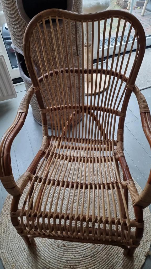 Xenos Rotan Stoel - ZGAN, Huis en Inrichting, Fauteuils, Zo goed als nieuw, Riet of Rotan, 50 tot 75 cm, 75 tot 100 cm, Ophalen