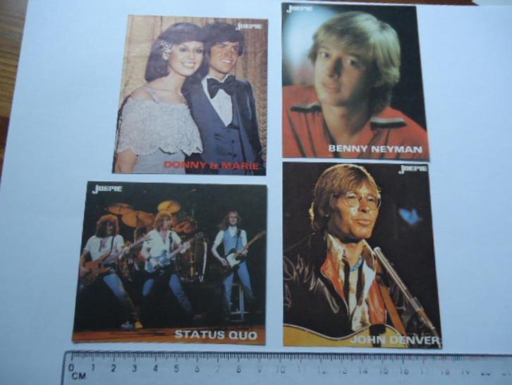 sticker oud Joepie popmuziek Osmonds Status Quo john denver, Verzamelen, Stickers, Zo goed als nieuw, Bedrijf of Vereniging, Ophalen of Verzenden