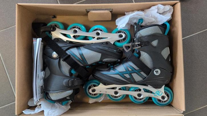 Skeelers maat 42 K2 Alexis 80 ALU (80mm wielen), Sport en Fitness, Skeelers, Zo goed als nieuw, Inline skates 4 wielen, K2, Dames