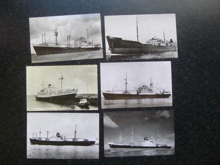 SCHEPEN 6 stuks Kon. Paketvaart Mij., Verzamelen, Ansichtkaarten | Nederland, Zuid-Holland, Voor 1920, Ophalen of Verzenden