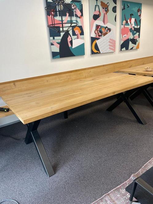 Eettafel, Huis en Inrichting, Tafels | Eettafels, Gebruikt, 50 tot 100 cm, 200 cm of meer, Vijf personen of meer, Rechthoekig