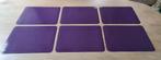 6 mooie paarse kunststof placemats, 45x30 cm, Ophalen of Verzenden, Zo goed als nieuw, Overig