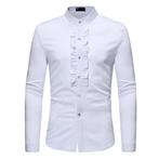 Heren wit smoking overhemd tuxedo pak hemd mannen bruiloft, Kleding | Heren, Overhemden, Verzenden, Nieuw, Wit
