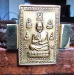 16K gouden buddhistische armband, Goud, Leer, Ophalen of Verzenden, Zo goed als nieuw