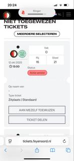 Kaartjes Feyenoord legends - Celtic, Tickets en Kaartjes, Twee personen