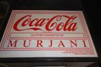 Oud plastik Coca-Cola dubb. zijdig rekl. bord, Ophalen of Verzenden, Gebruikt, Reclamebord