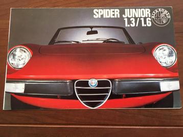 Folder Alfa Romeo Spider Junior 1.3 en 1.6 1973 beschikbaar voor biedingen