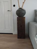 Stoere sobere landelijke Houten Meerpaal Sokkel 80 cm Hoog, Huis en Inrichting, Woonaccessoires | Zuilen en Pilaren, Ophalen, Gebruikt