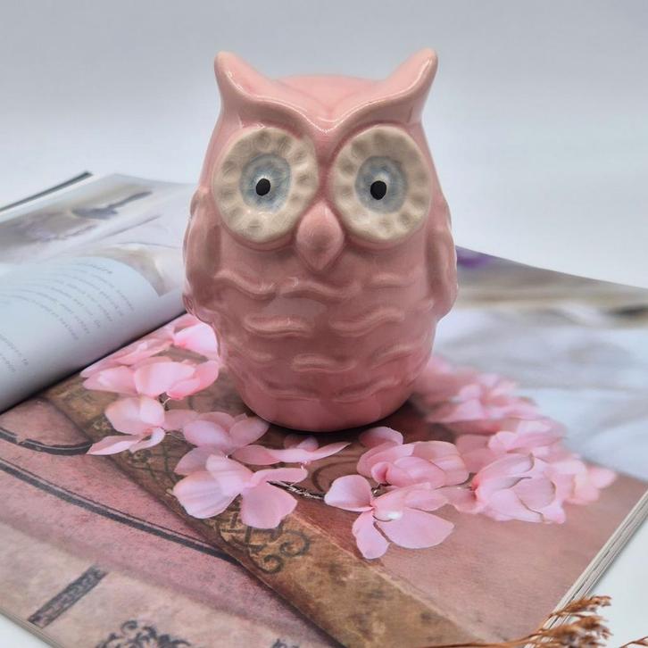 Keramische Uil - Liefdevolle Decoratie, Tuin en Terras, Tuinbeelden, Nieuw, Dierenbeeld, Overige materialen, Ophalen of Verzenden