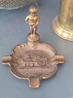 Antiek koperen asbakje met mannetje pies Bruxxelles €12, Antiek en Kunst, Antiek | Koper en Brons, Ophalen of Verzenden