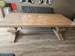 Klooster eettafel licht eiken eet tafel, Ophalen, 100 tot 150 cm, 200 cm of meer, Zo goed als nieuw