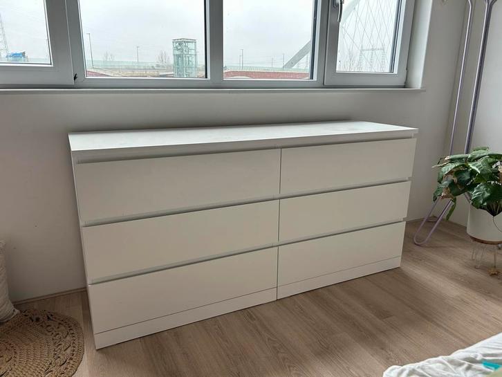Ikea Malm kast met 6 lades, Huis en Inrichting, Woonaccessoires | Memoborden, Gebruikt, Ophalen