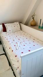 Bedbank 90x200 wit met 3 lades, Ophalen, Gebruikt, 90 cm, Eenpersoons