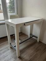 Hoge witte bartafel, Ophalen, Kunststof, Gebruikt, 100 tot 150 cm