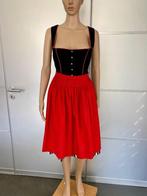 H665 Dirndl maat 38=M Oktoberfeest jurk jurkje rood/zwart, Kleding | Dames, Maat 38/40 (M), Ophalen of Verzenden, Kleding, Overige thema's