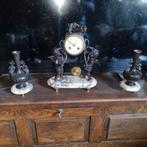 Klokkenstel met 2 putti's, Antiek en Kunst, Antiek | Klokken, Ophalen of Verzenden