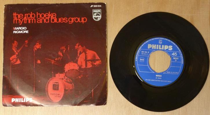 45 toeren plaatje / single   ROB HOEKE  Rhytm & Blues margio, Cd's en Dvd's, Vinyl | Nederlandstalig, Zo goed als nieuw, Pop, Overige formaten