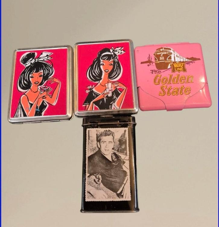 Vintage Sigarettenblikjes Collectie, Antiek en Kunst, Antiek | Overige Antiek, Ophalen of Verzenden