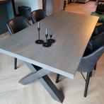 In zeer goede staat Eettafel Grijs Goossens 2.00m x 1.00m, Huis en Inrichting, Tafels | Eettafels, 200 cm of meer, 100 tot 150 cm