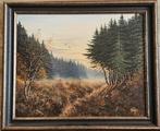 Boslandschap Olieverfschilderij 60x50, Antiek en Kunst, Kunst | Schilderijen | Klassiek, Ophalen
