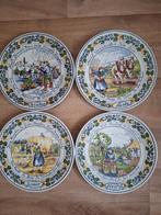 Koninklijke goedewaagen - polychroom Delft - holland - 4 X, Antiek en Kunst, Ophalen of Verzenden