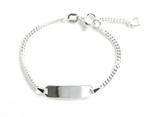 Baby/kinder naamarmbandje zilver - GRATIS gravure!, Ophalen of Verzenden, Nieuw, Zilver, Armband