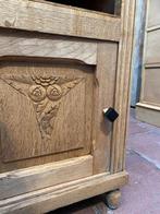 Twee landelijk Frans eiken kastjes nachtkastjes, Ophalen, Gebruikt, Minder dan 45 cm