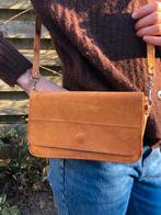 Vintage leren tasje, Ophalen of Verzenden, Gebruikt, Bruin, Schoudertasje