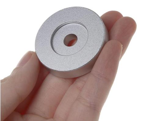Single puck/dop - aluminium - 45 RPM Adapter - 7 inch plaat, Audio, Tv en Foto, Platenspelers, Nieuw, Platenspeler-onderdeel, Overige merken