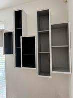 Design Hangkastjes Set van 6 - RAL 9003 Wit/Grijs, Ophalen, Minder dan 50 cm, 100 tot 150 cm, Nieuw