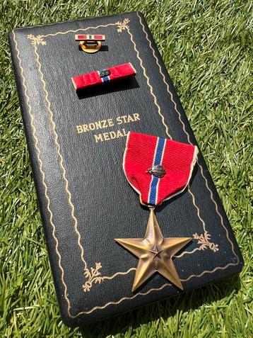 WO2 Amerikaans Bronze Star met oak leaf in doos medaille beschikbaar voor biedingen