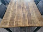 Eettafel mango industrieel stalen poten  240x100, Ophalen, 200 cm of meer, 50 tot 100 cm, Zo goed als nieuw