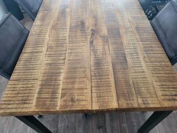 Eettafel mango industrieel stalen poten  240x100 beschikbaar voor biedingen