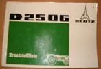 Onderdelenboek Deutz D2506, Ophalen of Verzenden, Gelezen, Tractor en Landbouw