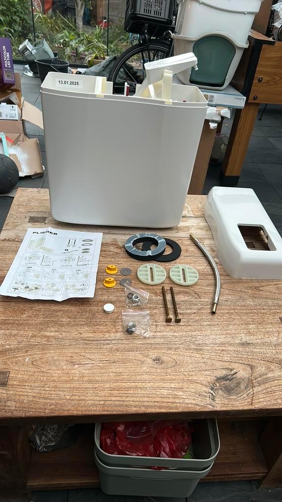 Plieger Fulda duoblokreservoir dualflush +binnenwerk 3/6 ltr, Doe-het-zelf en Verbouw, Sanitair, Nieuw, Toilet, Ophalen of Verzenden
