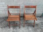 Houten bistrostoelen/klapstoelen, Ophalen, Gebruikt, Hout