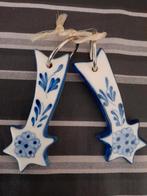 2 hangertjes vallende sterren delftsblauw keramiek, Ophalen of Verzenden, Zo goed als nieuw