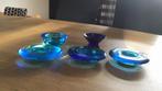 4 Iittala waxinelichtjes en 1 kandelaar, Ophalen of Verzenden, Zo goed als nieuw, Rond, Glas