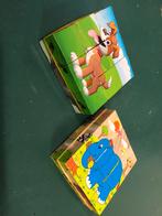 2x Houten Blokpuzzel. Ieder 9 stukjes en 6 puzzels in 1, Ophalen of Verzenden, Gebruikt