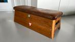 Vintage turnkast bankje zitbank, 125 cm of meer, Gebruikt, Rechthoekig, Ophalen of Verzenden