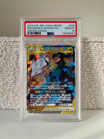 PSA10 Reshiram & Zekrom GX #36 Tag Team beschikbaar voor biedingen