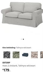IKEA Ektorp 2 zits hoes Tallmyra wit/ zwart nieuw in de doos, Ophalen of Verzenden, Nieuw