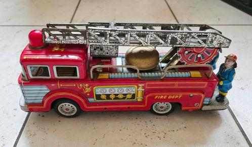 Vintage Blikken Brandweerauto, Zeldzaam Collectors Item, Kinderen en Baby's, Speelgoed | Speelgoedvoertuigen, Zo goed als nieuw