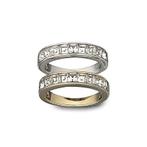 Duo ringen goud en zilverkleurig "honesty rings", Sieraden, Tassen en Uiterlijk, Ringen, Met kristal, Gebruikt, Verzenden, Dame