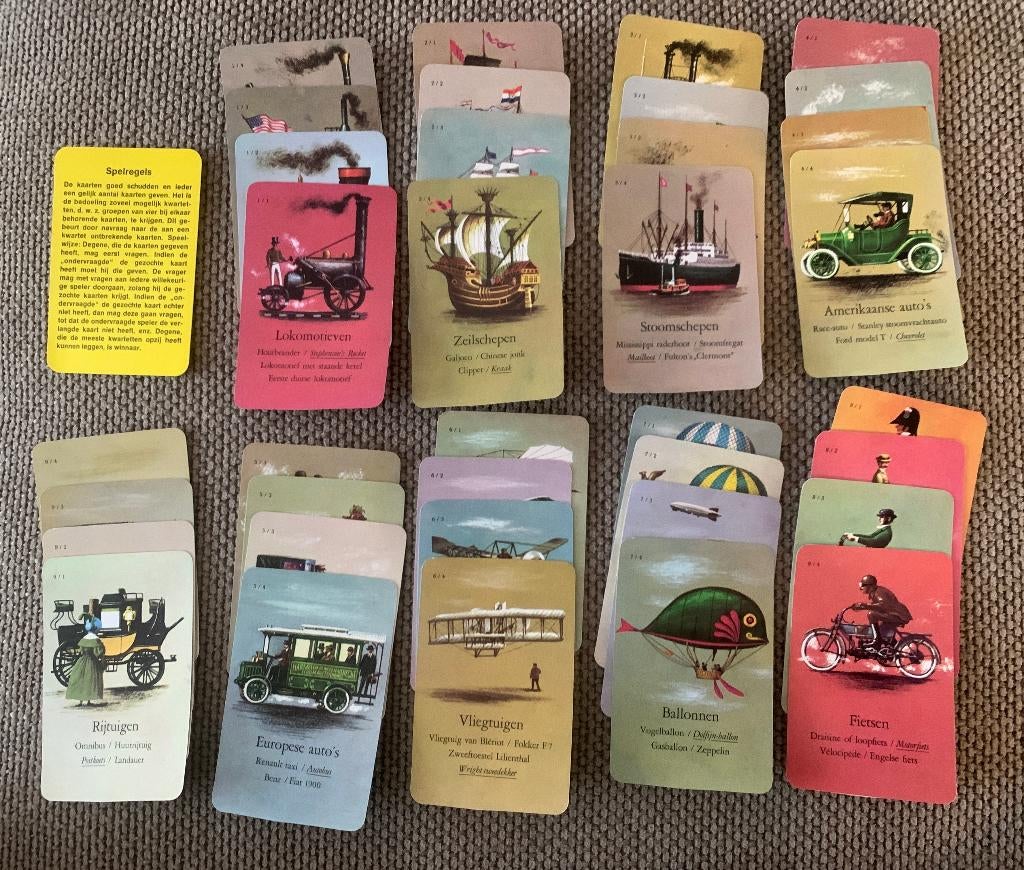 Kwartet Verkeer van vroeger Ravensburger 1982 oa lokomotief