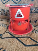 1 pits petroleum stel met onderbord rood, Ophalen of Verzenden