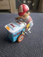 Vintage blikken speelgoed ijscokar met mechanisme pt326, Ophalen of Verzenden
